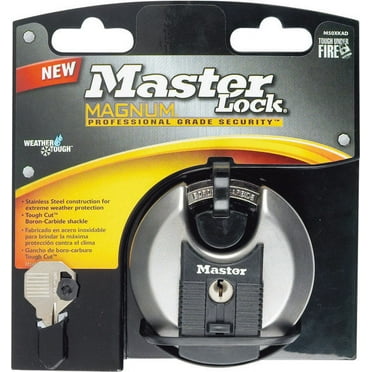 Master Lock 1-11/16" H x 1" W x 3-1/8" L Steel Ball Bearing Locking Shrouded Shackle Padlock