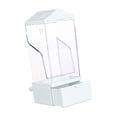 thumbnail image 4 of Comedero automático para pájaros, accesorio transparente, reutilizable, bandeja extraíble inferior, dispensador de comedero para loros, canarios, blanco, 4 of 7