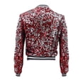 thumbnail image 3 of WRKEKC Blazer à Paillettes pour Femme Arrivée Automne Hiver Décontracté Mode Manches Longues Sans Capuche Manteau pour Sortie Nocturne Ou Fête du Soir Rouge P, 3 of 5