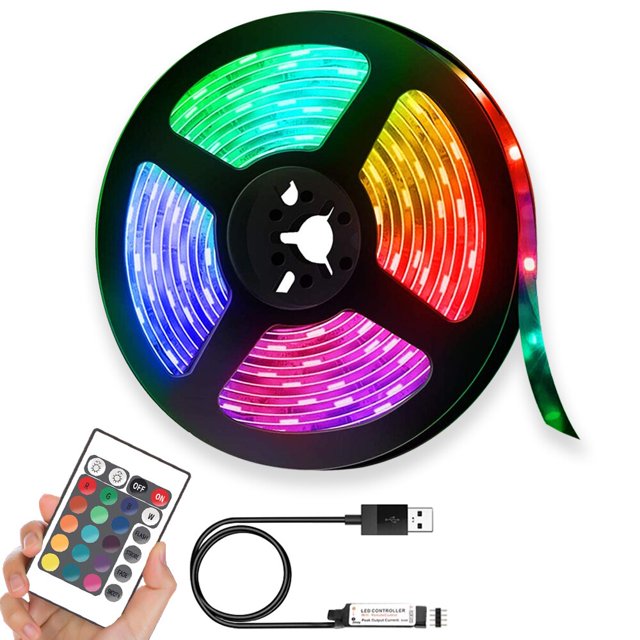 Tira de luces LED con Control Bluetooth, cinta Flexible 2835 RGB, cc 5V, lámpara de cinta LED, TV, PC, retroiluminación para habitación, decoración de ordenador