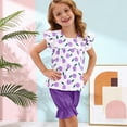 thumbnail image 2 of kaprioy Toddler Girl Clothes Toddler Baby Girl Summer Clothes Outfit Print T Shirt Top Jogger Pants Short Set Infant Girl Clothes 6 12 18 24 months 2T 3T 4T, 2 of 6