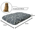 thumbnail image 2 of Grey Blue Pet Bed, Traditional Folklore Inspired Spiral Dots on Grey Colored Background, Chew Resistant Pad for Dogs and Cats Cushion with Removable Cover, 24" x 39", Multicolor, by Ambesonne, 2 of 4