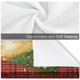 Yardlyne Tea Towels Christmas, A christmas tree on a red plaid ...