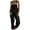 Black, variant on Women's Plus Size Overalls Casual Cotton Linen Strappy Romper Baggy Wide Leg Pant Playsuit Oversized Jumpsuits