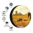 thumbnail image 4 of Honeii Western Cowboy Ranch Print Tire Covers, Waterproof Anti-UV Sun Snow Rain Tire Covers for Trailers, RV, Camper, SUV, Truck-14 inch, 4 of 6