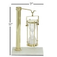 thumbnail image 3 of DecMode 7" x 11" Gold Metal Hourglass Sand Timer, 1-Piece, 3 of 8