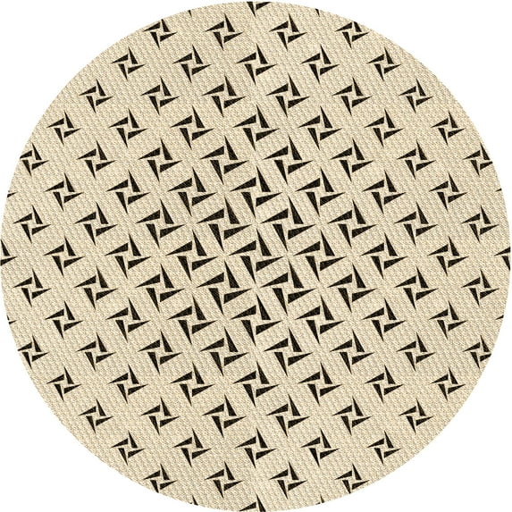 Ahgly Company Indoor Square Patterned Moccasin Beige Area Rugs, 3' Square