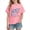 Pink, variant on Babcutegg Kid Boys Uniform Pullover Short Sleeve Crew Neck Campus Style Summer Shirts for Boys Red Size 9 T