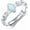 Style 04, variant on Women's Sterling Silver Blue Butterfly Opal Ring, Butterfly Open Ring, Butterfly Ring, Adjustable Ring, Opal Ring, Jewelry Gift for Her, Adjustable Size 6-9-1