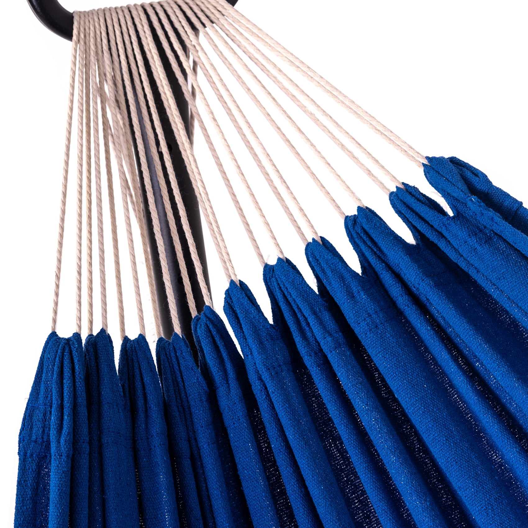 Prime Garden Double Cotton Hammock with Steel Stand,Blue