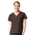 thumbnail image 1 of Maevn Core 1026 Womens Contrast Mock Wrap Top, 1 of 1