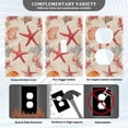 thumbnail image 3 of Yayeee Toggle Light Switch Wall Plate 1-Gang 4.5"x2.7" Home Decorative Outlet Cover, Beige Starfish, 3 of 7