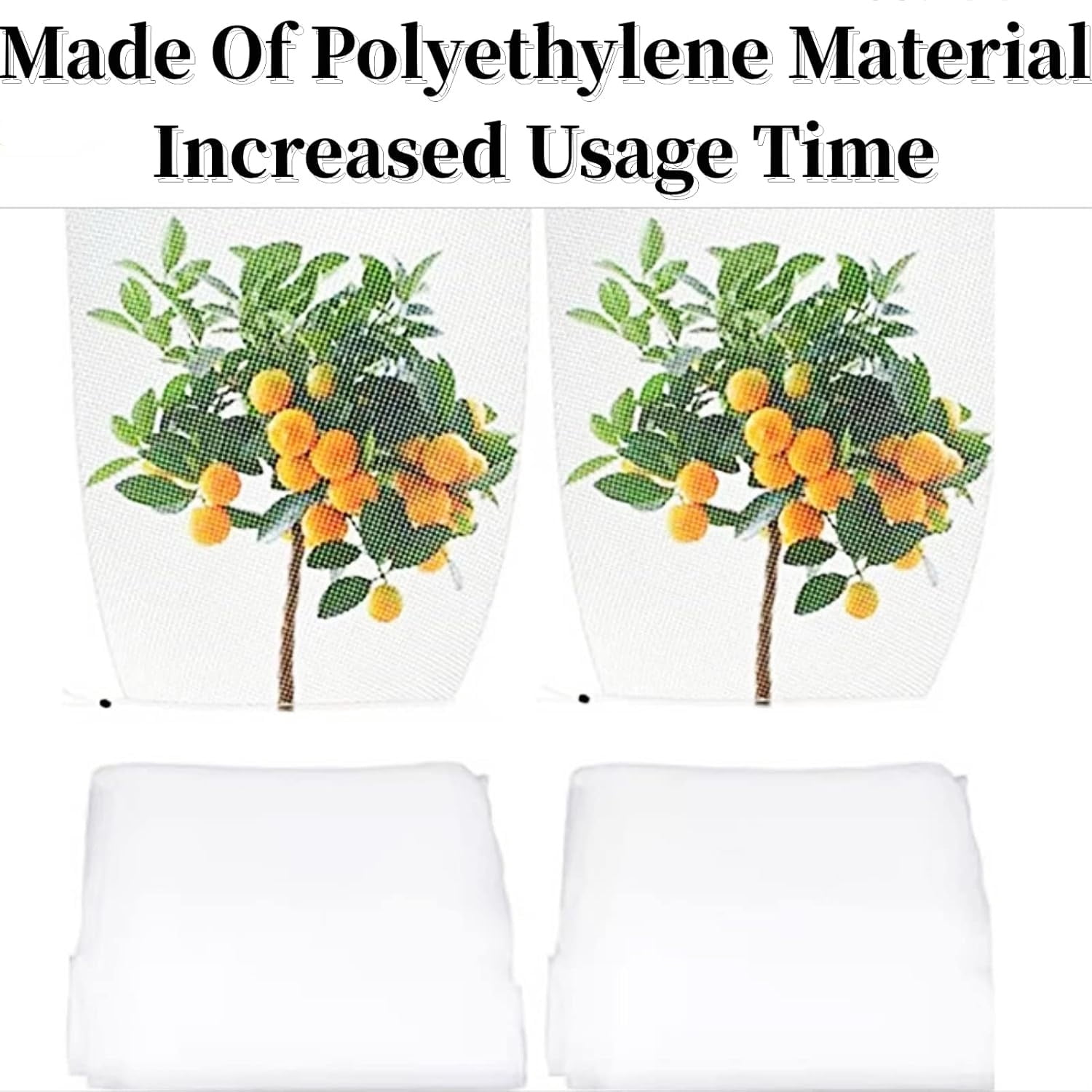 4 Pack Insect Bird Barrier Mesh,Potted Fruit Protectors Cover,39.4"X31.5" Netting Garden Plant Barrier Bag with Drawstring for Fruit Tree,Blueberry,Bush,Tomato,Flowers