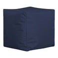 thumbnail image 3 of Gouchee Home Cube Brava Dark Blue Pouf Ottoman – Water-Repellent Cube Bean Bag Footstool with Polystyrene Beads, Lightweight & Portable for Living Room or Dorm, 3 of 8