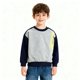 thumbnail image 1 of Sudadera sin capucha para niños, sudadera de polar de manga larga, informal, gruesa, cálida, con cuello redondo, ropa deportiva para niños, parte superior de poliéster para niños, 1 of 8