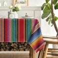 thumbnail image 3 of Mexico Tablecloth 52x70 Inch Square, Halloween Cinco De Mayo Fiesta Colorful Stripes Washable Seasonal Table Cover for Party Picnic Dinner Decor, 3 of 6