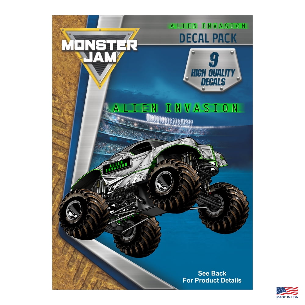 Monster Jam Alien Invasion Truck 9 Piece Licensed Decals Monster Jam