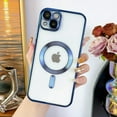 thumbnail image 2 of for Phone15 Plus Case Magnetic Clear Silicone Soft TPU Flexible Luxury Plating Ultra Thin Shockproof Bumper Case with MAGSAFE Charging for iPhone 15 Plus Clear Black, 2 of 15