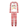 thumbnail image 5 of Family Christmas Pajamas Matching Sets – Red & White Snowflake Long Sleeve Tops and Pants with “Merry Christmas 2026” Letter Print, Holiday Xmas PJs Sleepwear for Couples, Men, Women, Adults, 5 of 5
