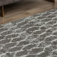 thumbnail image 4 of Addison Reston Boho Trellis Shag Gray Area Rug, 4 of 12
