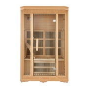 Heat Wave Indoor Hemlock Dry 2 Person Carbon Infrared Sauna, 1.8kW