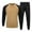 Khaki, variant on IYTR Men's Sweatsuit 2 Piece Long Sleeve Crewneck Sweatshirt Jogger Pants Set Cotton Leisure Wear Sport Black XXL