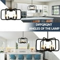 thumbnail image 6 of 6-Light Black Chandelier,23" Farmhouse Dining Room Light Fixture, Geometric Industrial Metal Hang Lighting Over Table, Large Pendant Lights for Kitchen Island, Entryway, Foy, 6 of 9