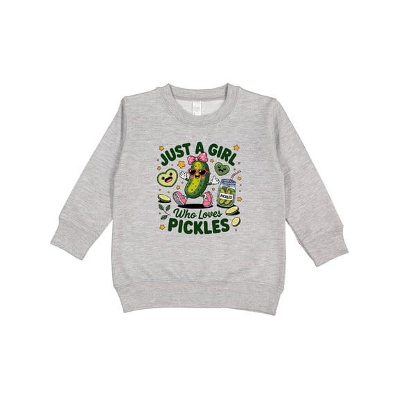 Inktastic Just a Girl Who Loves Pickles Toddler Sweatshirt