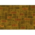thumbnail image 1 of Ahgly Company Machine Washable Indoor Rectangle Patchwork Yellow Transitional Area Rugs, 6' x 9', 1 of 4