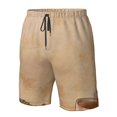 thumbnail image 6 of Uemuo Engraved Coffee On Kraft Paper Pattern Men's Swim Trunks Hawaiian Beach Bathing Suit Swimsuits Beach Quick-Dry Shorts with Pockets-3X-Large, 6 of 9