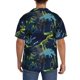 thumbnail image 3 of Balery Cartoon Dinosaur Camisa Casual de Manga Corta con Botones para Hombre, Texturizada, Estilo Cubano, para Playa, Verano-Large, 3 of 5