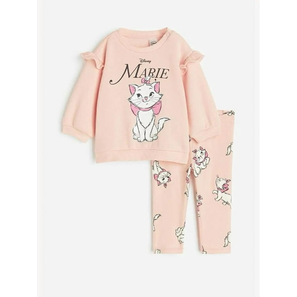 Sudaderas con capucha y pantalones de chándal para niñas, Tops con estampado de Minnie, 2 piezas, chándales de manga larga para niños, ropa de moda informal para niños, otoño