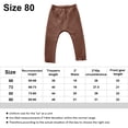 thumbnail image 4 of Laklulu Leggings para bebé Pantalones sencillos con nalgas grandes para niños y niñas Ropa de otoño e invierno （Café profundo）,80cm, 4 of 5
