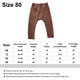 thumbnail image 4 of Laklulu Leggings para bebé Pantalones sencillos con nalgas grandes para niños y niñas Ropa de otoño e invierno （Café profundo）,80cm, 4 of 5