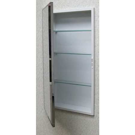 KETCHAM Recessed Medicine Cabinet, Stainless Steel, 22"H x 16"W, 1622