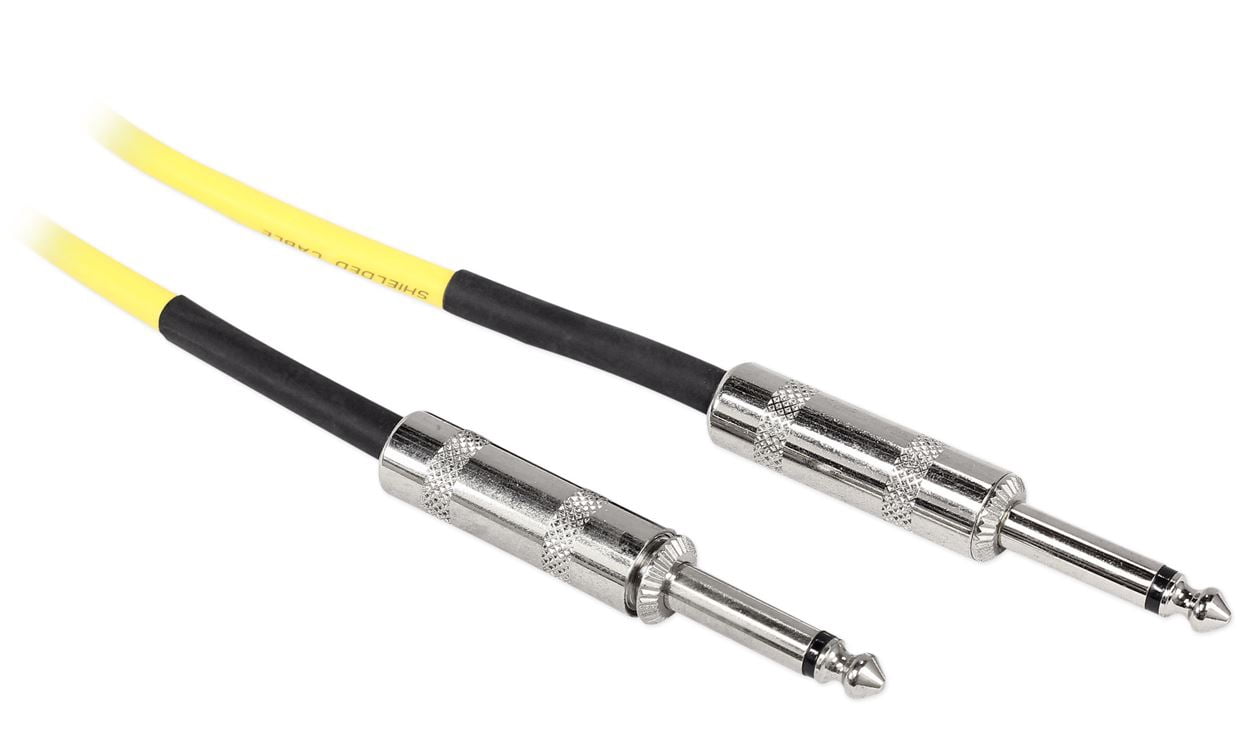 4 Rockville RCGT1.5Y 1.5'  1/4" TS to 1/4'' TS Guitar/Instrument Cable