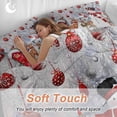 thumbnail image 4 of Winter Christmas Comforter Set Queen Size, Snowman Deer Red Christmas Balls Pine Trees Soft Bedding Set for Man Woman, 4 Pieces Duvet Cover Set with Fitted Sheet, 2 Pillowcases, 4 of 9