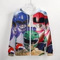 thumbnail image 4 of Power Rangers Zip Up Hoodies Unisex Realistic 3D Print Sweatshirt Long Sleeve Hooded Jacket Coat 2XL, 4 of 8