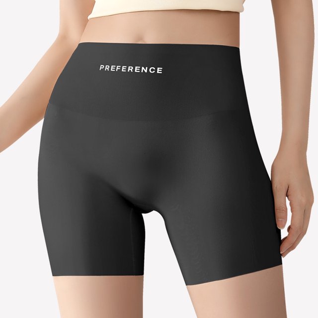 Pantalones cortos protectores de talla grande, ropa interior sin costuras para mujer, pantalones cortos de seguridad, bragas de seda helada, ropa íntima de verano para mujer