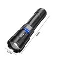 thumbnail image 3 of YUVA Super Bright LED Flashlight, 3 Modes (High/Low/Strobe), Zoomable, Type-C Rechargeable with Battery Display, 1800mAh Long Lasting, Water-Resistant, for Camping Hiking Emergency, 3 of 7