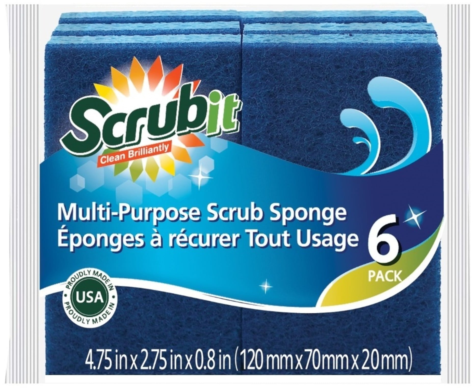 Pack of 6 Pack 6 O-Cedar Multi-Use Scrunge Scrub Sponge 