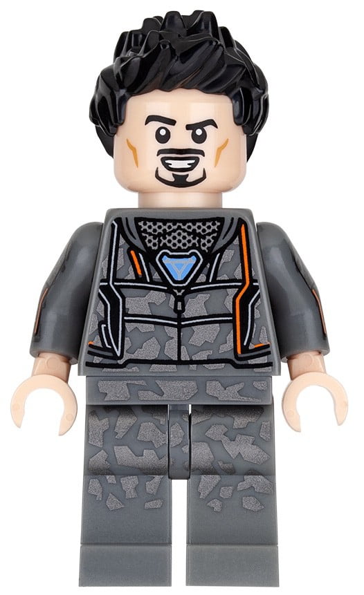 lego tony stark face