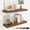 Rustic Brown, variant on Floating Shelves for Wall, Wall Mounted Wood Floating Shelf with Invisible Brackets for Living Room, Bathroom, Bedroom, Kitchen Storage and Decor, 24 Inch Set of 2, Black