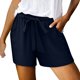 thumbnail image 2 of Pantalones de Cintura Elástica de Pierna Ancha para las Mujeres Cordón de Lino Largo, Pantalones de Cintura Media Sólidos Casuales, 2 of 9