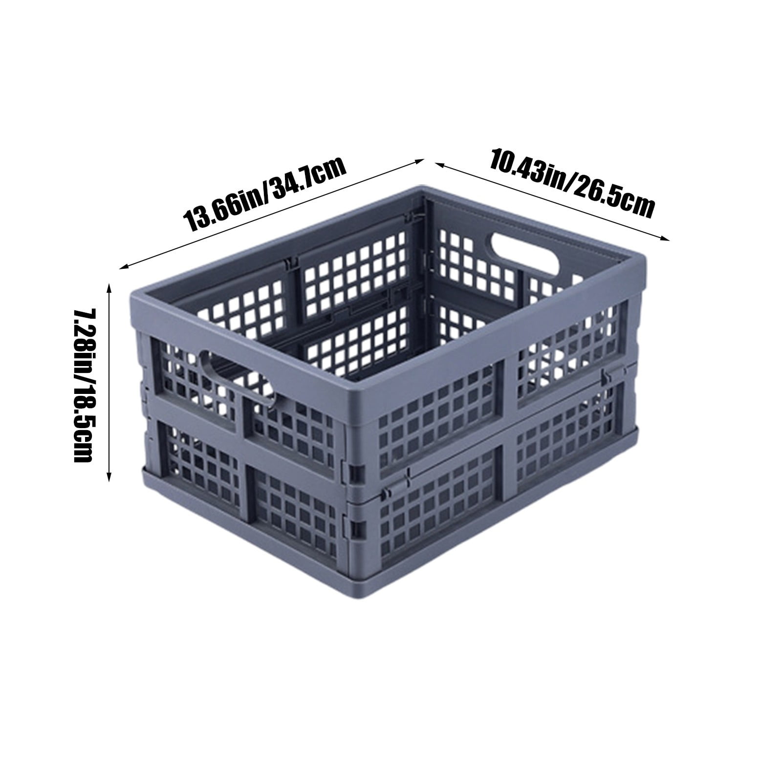 UUHYTG Storage Basket, Large Foldable Mesh Organizer Basket for Desktop, Snack Stationery Cosmetics Storage Box, Multipurpose Fruit and Home Office Organizer Container