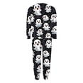 thumbnail image 7 of LIIPEE Womens Halloween Graphic Pajamas Ladies Long Sleeve Tees And Pants Holiday Pajama Set Fall Sleepwear, 7 of 7