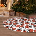 thumbnail image 6 of Sikiie Red Ladybugs 30-48 inches {designName} Print Christmas Tree Skirt Snowman Xmas Tree Skirt with Edge Christmas Decorations for Holiday Party-36", 6 of 7