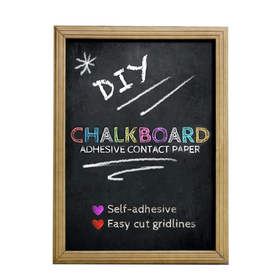 Duck Brand 12in x 10ft Chalkboard Adhesive Laminate Black Board Chalk Art Drawing Paper for Walls