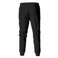 thumbnail image 4 of Men Jogger Pants Drawstring Waist Relaxed Fit Tapered Leg Cargo Style Elastic Cuffs Multiple Pockets Design, 4 of 5
