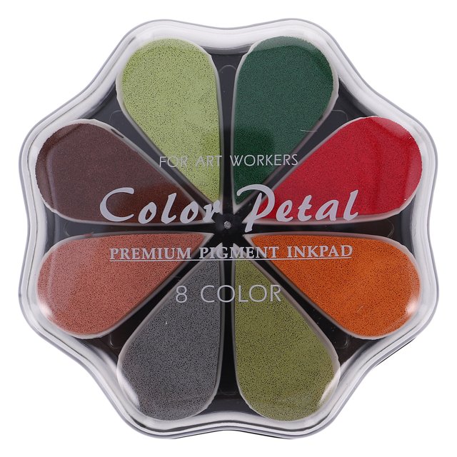 CIMAXIC Petal Point Craft Ink Pad Practical Stamps Partner Useful DIY Craft Supplies,4.33"X4.33"X1.57"